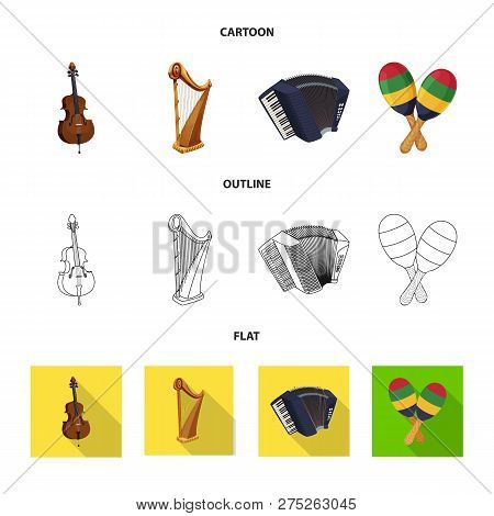 Vector Design Of Music And Tune Symbol. Set Of Music And Tool Vector Icon For Stock.