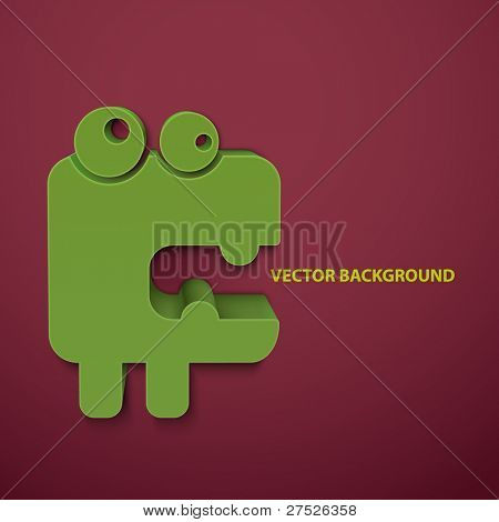 Abstrakt vektor baggrund med tegneserie monster.