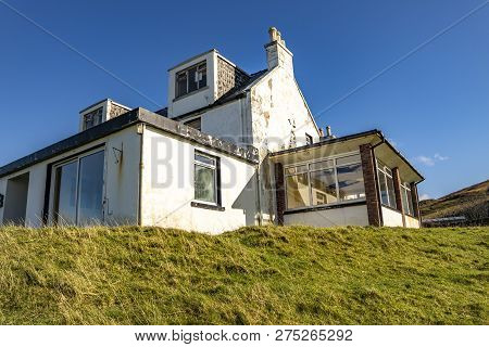 Duntulm, Isle Of Skye , Scotland - October 14 2018 : The Castle Hotel Is Actually A Lost Place