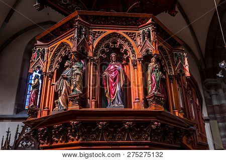 Obernai Cathedral, Alsace, France