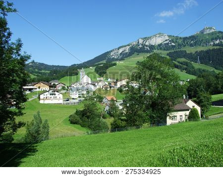 Panoramic View Of The Village Of Schwende And Brulisau - Canton Of Appenzell Innerrhoden, Switzerlan