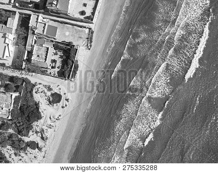 Aerial View Of Granelli Beach, A Seaside Place In Sicily