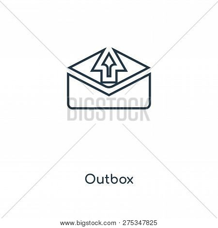 Outbox Icon In Trendy Design Style. Outbox Icon Isolated On White Background. Outbox Vector Icon Sim