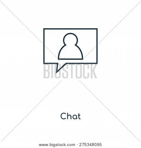 Chat Icon In Trendy Design Style. Chat Icon Isolated On White Background. Chat Vector Icon Simple An