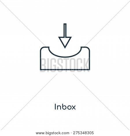Inbox Icon In Trendy Design Style. Inbox Icon Isolated On White Background. Inbox Vector Icon Simple