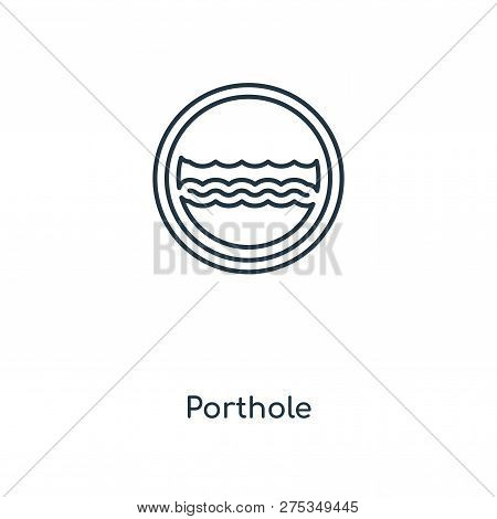 Porthole Icon In Trendy Design Style. Porthole Icon Isolated On White Background. Porthole Vector Ic