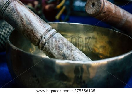 Arambol Goa India November 24, 2018 Closeup Of Decorative Objects Sold In A Souvenirs Shop Located I