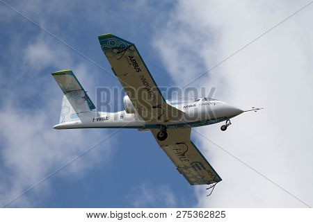 Farnborough, Uk - July 16, 2014: The Airbus E-fan Is A Prototype Electric Aircraft Being Developed B