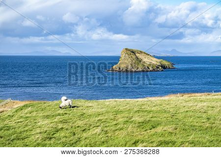 The Tulm Island, Duntulm Bay Next To The Castle Ruins On The Isle Of Skye - Scotland