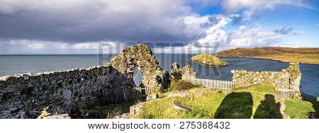 The Castle Ruins Next To Tulm Island At Duntulm Bay On The Isle Of Skye - Scotland