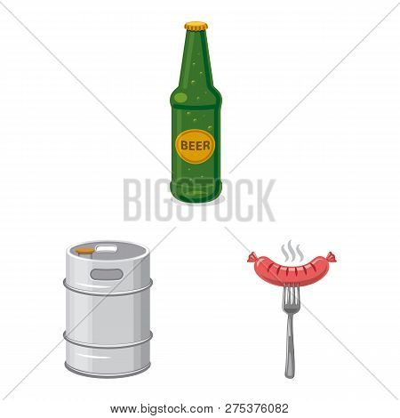 Vector Illustration Of Pub And Bar Icon. Set Of Pub And Interior Vector Icon For Stock.