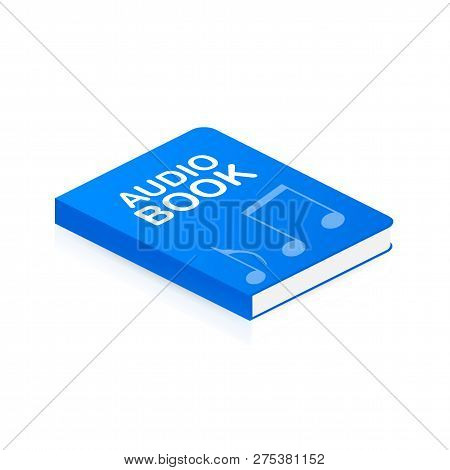 Concept Audio Book For Web Page, Banner, Social Media. Vector Stock Illustration