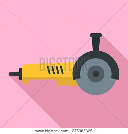Angle Grinder Icon. Flat Illustration Of Angle Grinder Vector Icon For Web Design