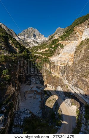 Marble Quarries (carrara White Marble) In The Apuan Alps (alpi Apuane). Tuscany, Italy, Europe
