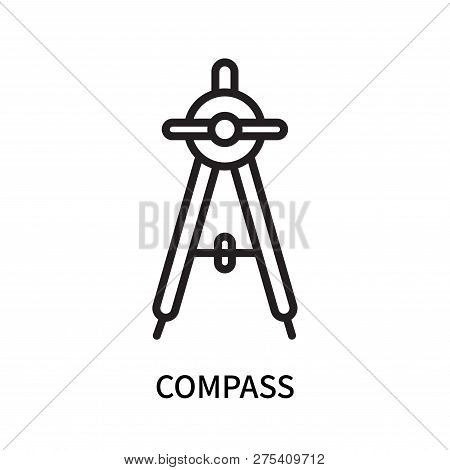 Compass Icon Isolated On White Background. Compass Icon Simple Sign. Compass Icon Trendy And Modern 