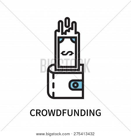 Crowdfunding Icon Isolated On White Background. Crowdfunding Icon Simple Sign. Crowdfunding Icon Tre
