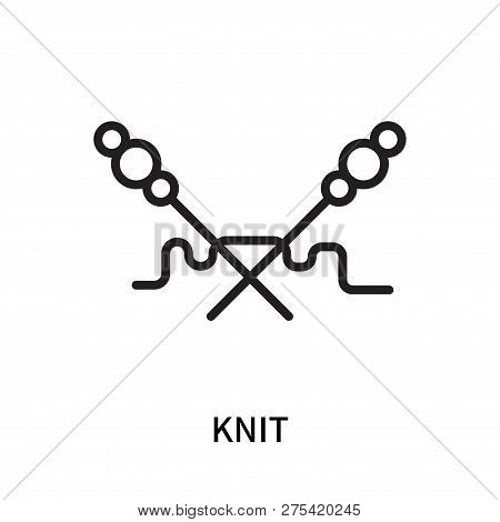 Knit Icon Isolated On White Background. Knit Icon Simple Sign. Knit Icon Trendy And Modern Symbol Fo