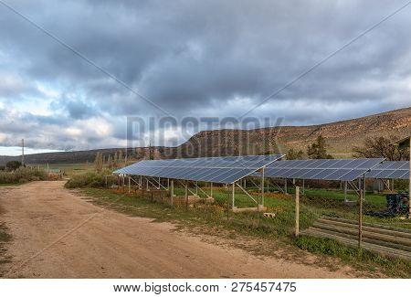 Kromrivier, South Africa, August 25, 2018: A Solar Power Installation At Kromrivier Cederberg Park, 