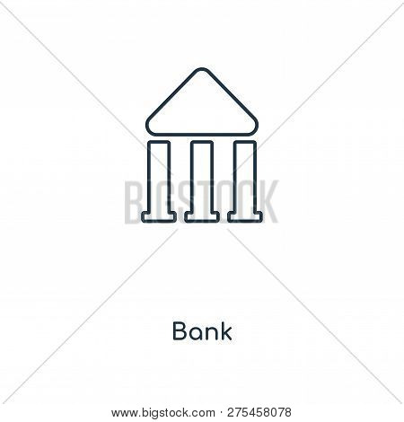 Bank Symbol Icon In Trendy Design Style. Bank Symbol Icon Isolated On White Background. Bank Symbol 