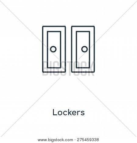 Lockers Icon In Trendy Design Style. Lockers Icon Isolated On White Background. Lockers Vector Icon 
