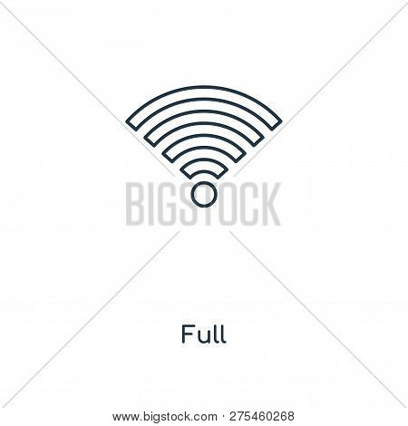Full Signal Icon In Trendy Design Style. Full Signal Icon Isolated On White Background. Full Signal 