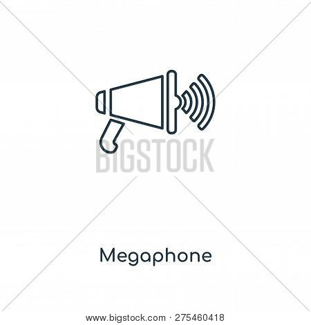 Megaphone Icon In Trendy Design Style. Megaphone Icon Isolated On White Background. Megaphone Vector