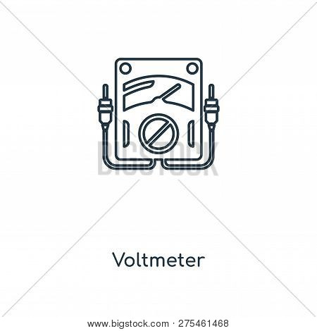 Voltmeter Icon In Trendy Design Style. Voltmeter Icon Isolated On White Background. Voltmeter Vector