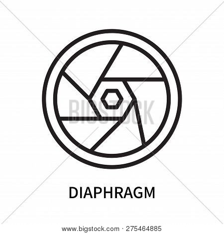 Diaphragm Icon Isolated On White Background. Diaphragm Icon Simple Sign. Diaphragm Icon Trendy And M