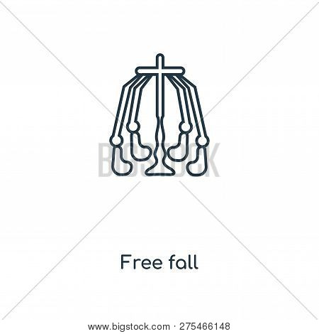 Free Fall Icon In Trendy Design Style. Free Fall Icon Isolated On White Background. Free Fall Vector