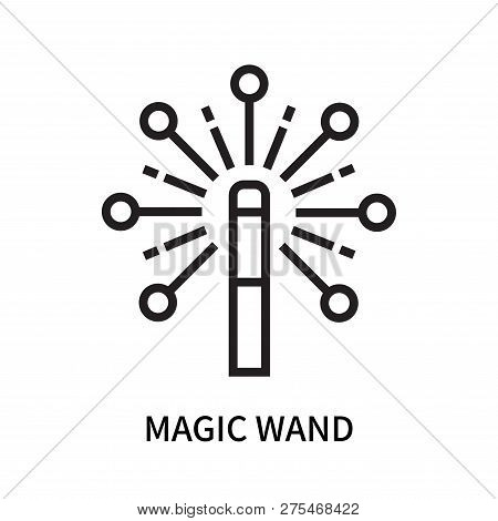 Magic Wand Icon Isolated On White Background. Magic Wand Icon Simple Sign. Magic Wand Icon Trendy An