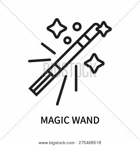Magic Wand Icon Isolated On White Background. Magic Wand Icon Simple Sign. Magic Wand Icon Trendy An