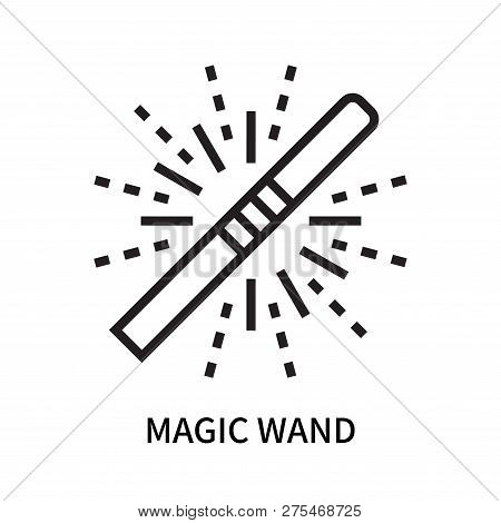 Magic Wand Icon Isolated On White Background. Magic Wand Icon Simple Sign. Magic Wand Icon Trendy An