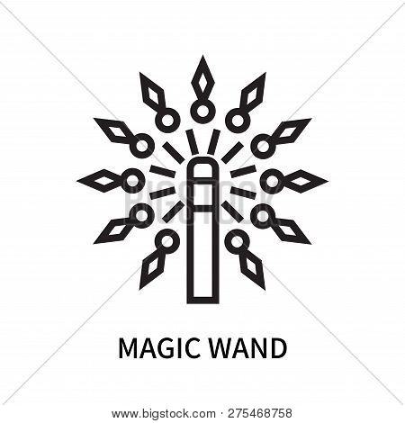 Magic Wand Icon Isolated On White Background. Magic Wand Icon Simple Sign. Magic Wand Icon Trendy An