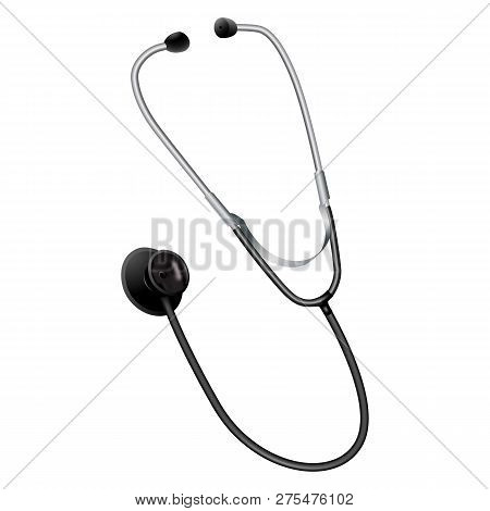 Old Phonendoscope Icon. Realistic Illustration Of Old Phonendoscope Vector Icon For Web Design Isola