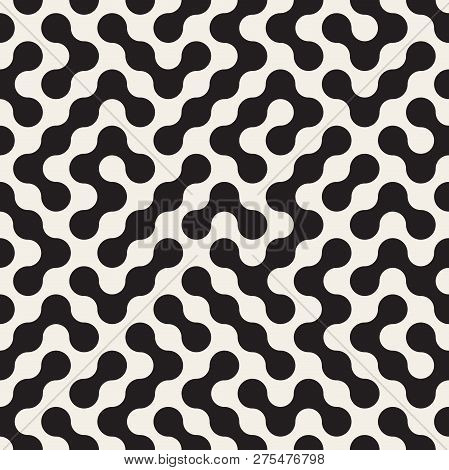 Vector Seamless Pattern. Modern Stylish Texture. Mosaic Abstract Background