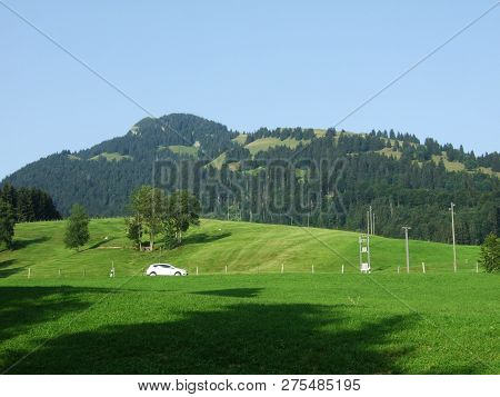 View To The Peak Stockberg In Mountain Mass Obertoggenburg - Canton Of St. Gallen, Switzerland
