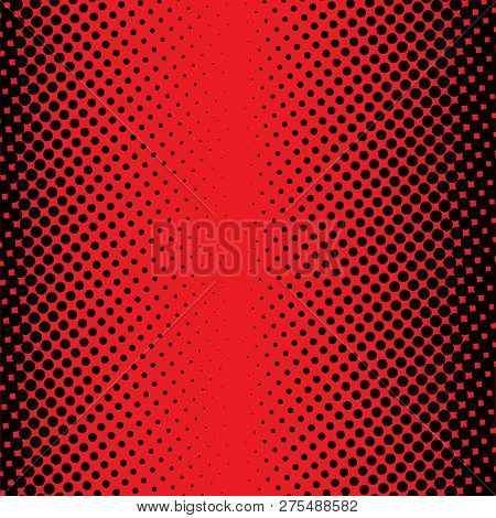 Halftone Red And Black Dot Background, Good For Print