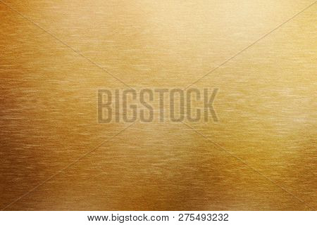 Texture Of Scratches On Old Brown Metal Wall, Abstract Background