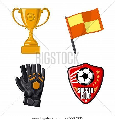 Vector Illustration Of Soccer And Gear Symbol. Set Of Soccer And Tournament Stock Vector Illustratio