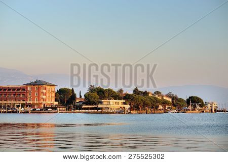 Beautiful Views Of Toscolano-maderno? Italy. Travel And Tourism.