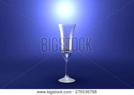 Pousse Cafe Multi Layered Cocktails Glass On Light Blue Highlighted Artistic Background - Drinking G