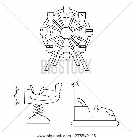 Vector Design Of Fun And Horse  Symbol. Set Of Fun And Circus Stock Symbol For Web.