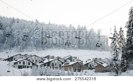 Beautiful Ski Resort Bukovel, Mountain Theme And Sports, Ski Track 2a