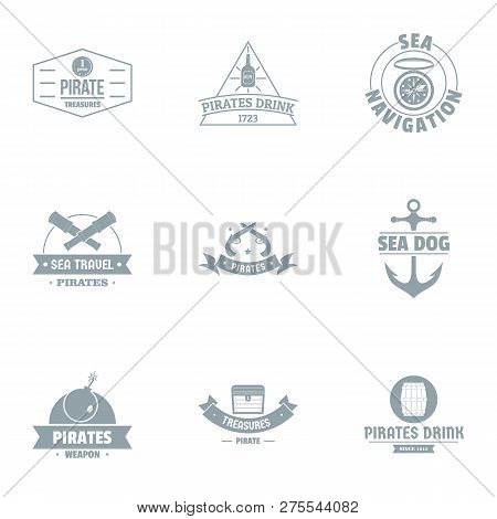 Navigation System Logo Set. Simple Set Of 9 Navigation System Logo For Web Isolated On White Backgro