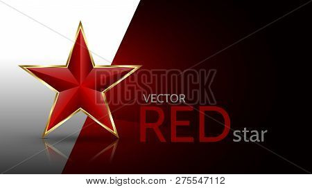 Red Star For Decoration - Vector Illustration