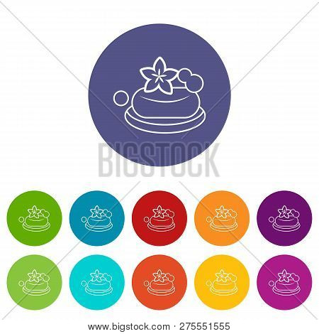 Eco Spa Soap Icons Color Set For Any Web Design On White Background