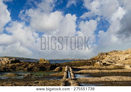 Salinas Salt Extraction Pans - Salt Works In St. Paul, Malta