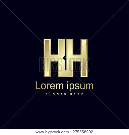Initial Letter Kh Logo Template Vector Design