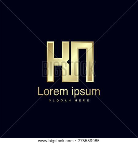 Initial Letter Kn Logo Template Vector Design
