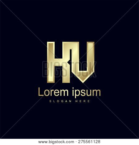 Initial Letter Kv Logo Template Vector Design